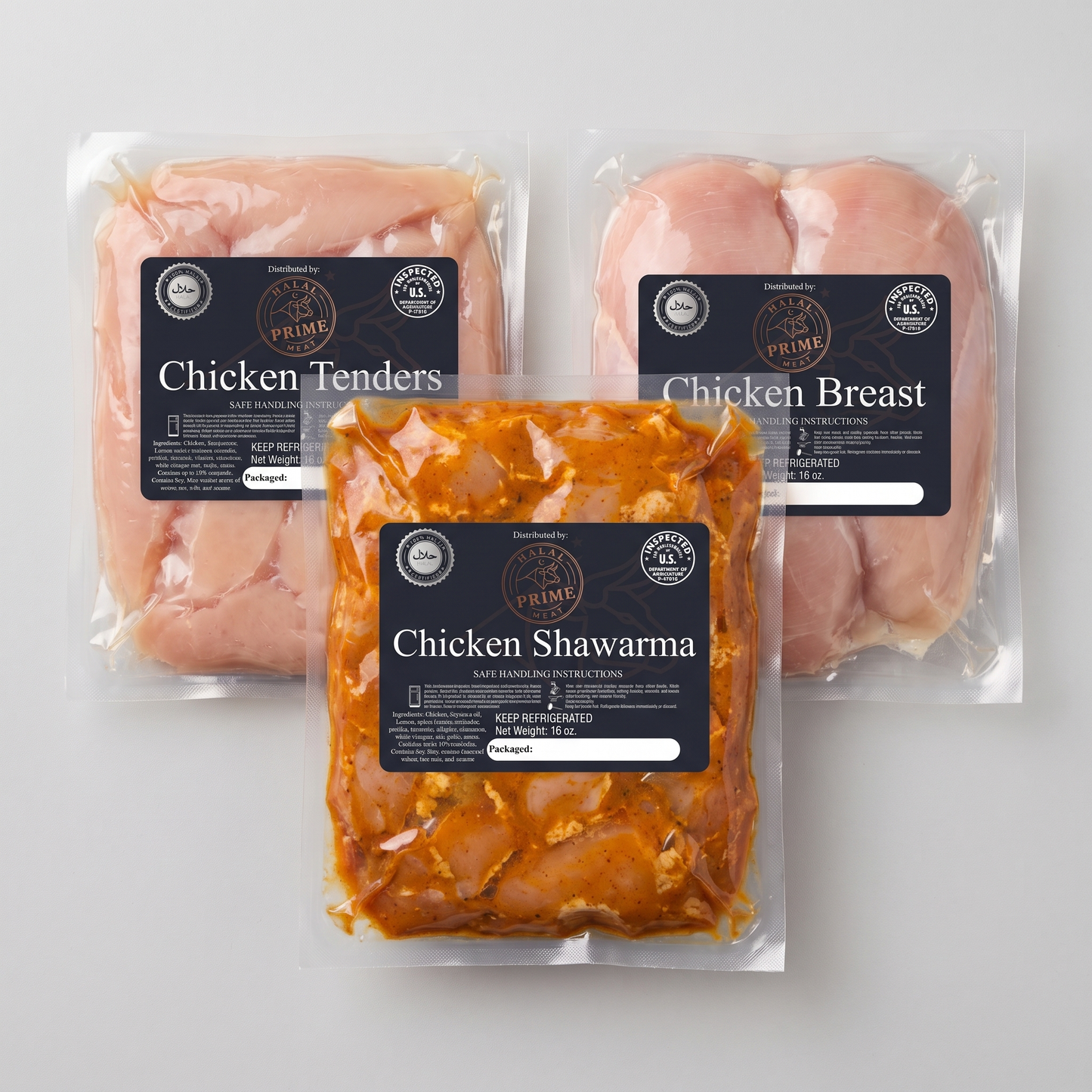 Shawarma Chicken Thigh Cubes — Halal | Marinated & Ready to Cook | 1 lb
