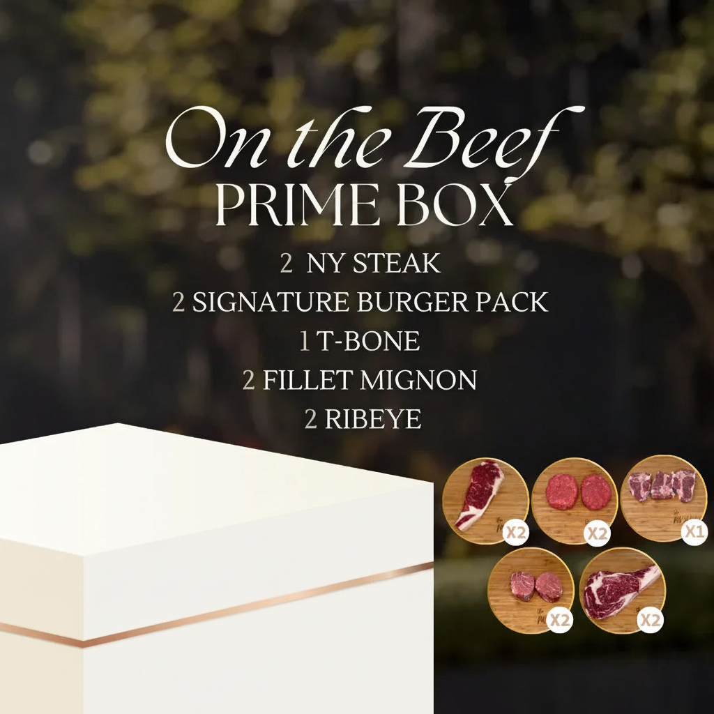 Promotional image of a 'On the Beef Prime Box".