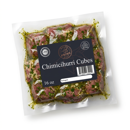 Chimichurri Beef Cubes - Halal | Marinated & Ready to Cook | 1 lb