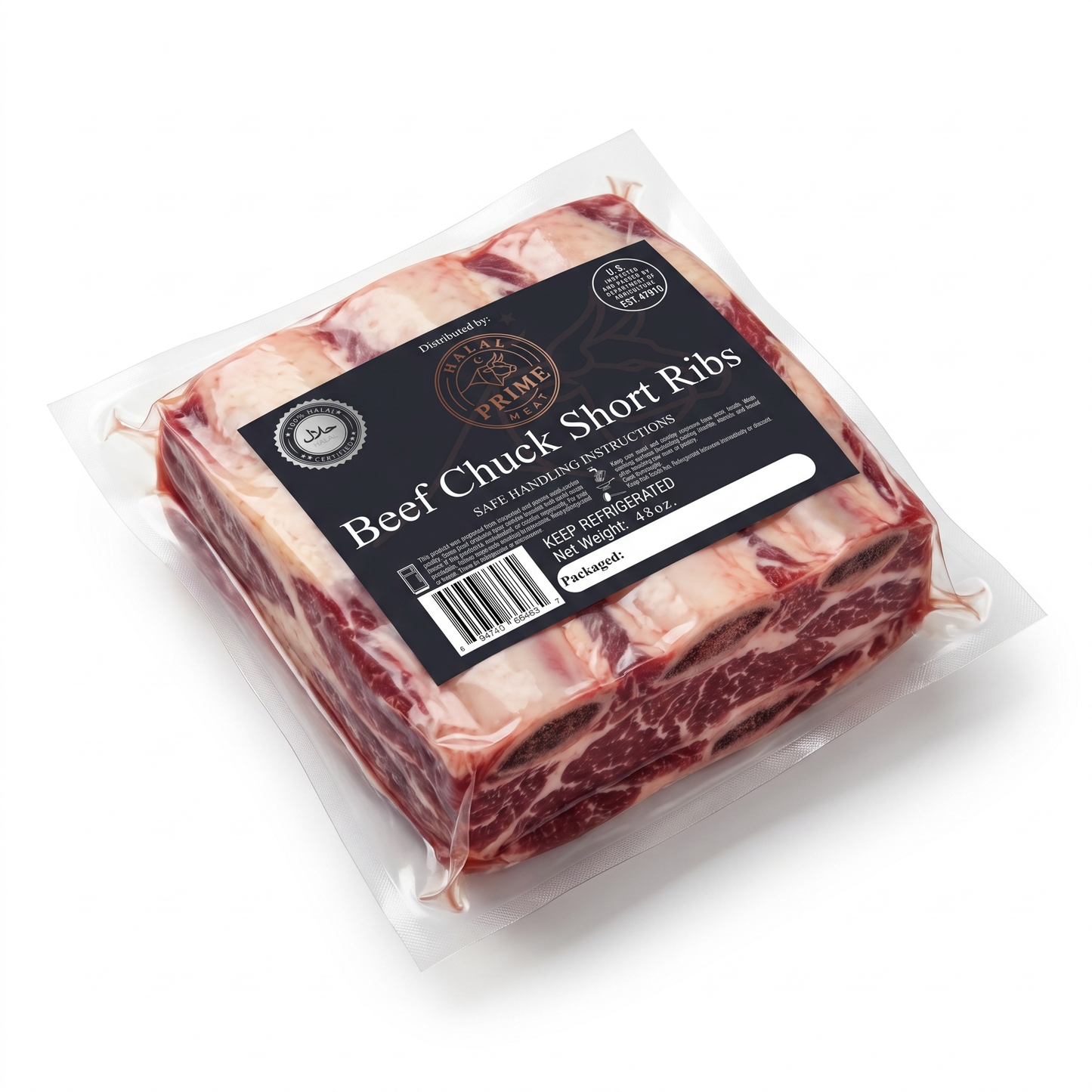 Beef Chuck Short Ribs - Halal