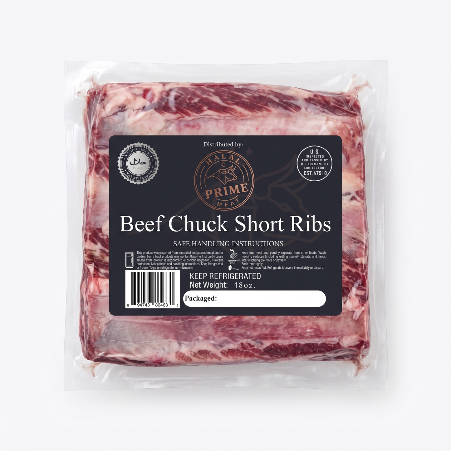 Beef Chuck Short Ribs - Halal