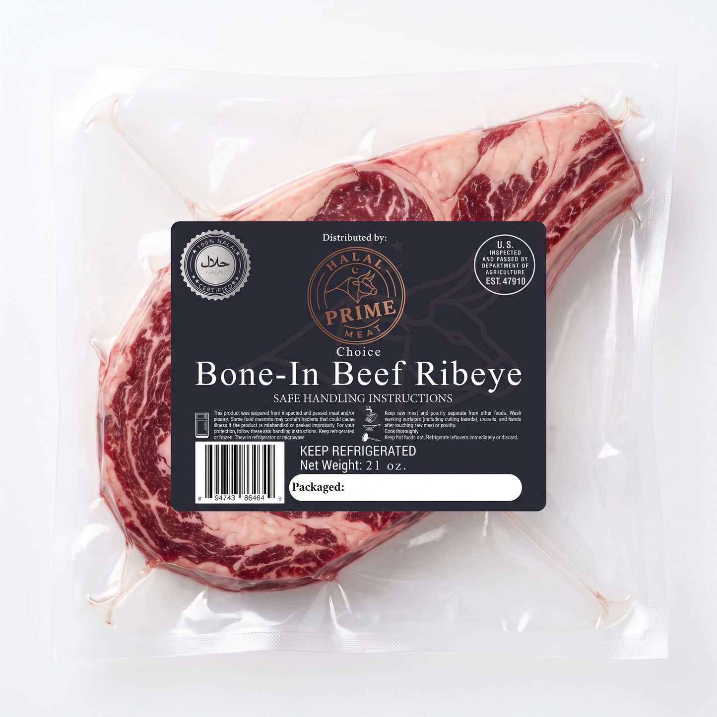 Bone-In Ribeye - Halal (1.3–1.5 lb)