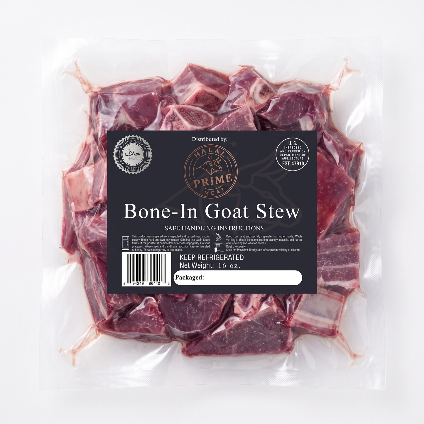 Bone in Goat Stew - Halal  (1 lb)
