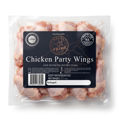 Chicken Party Wings - Halal (~20 pcs, 2 lb)