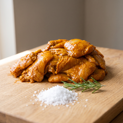 Shawarma Chicken Thigh Cubes — Halal | Marinated & Ready to Cook | 1 lb