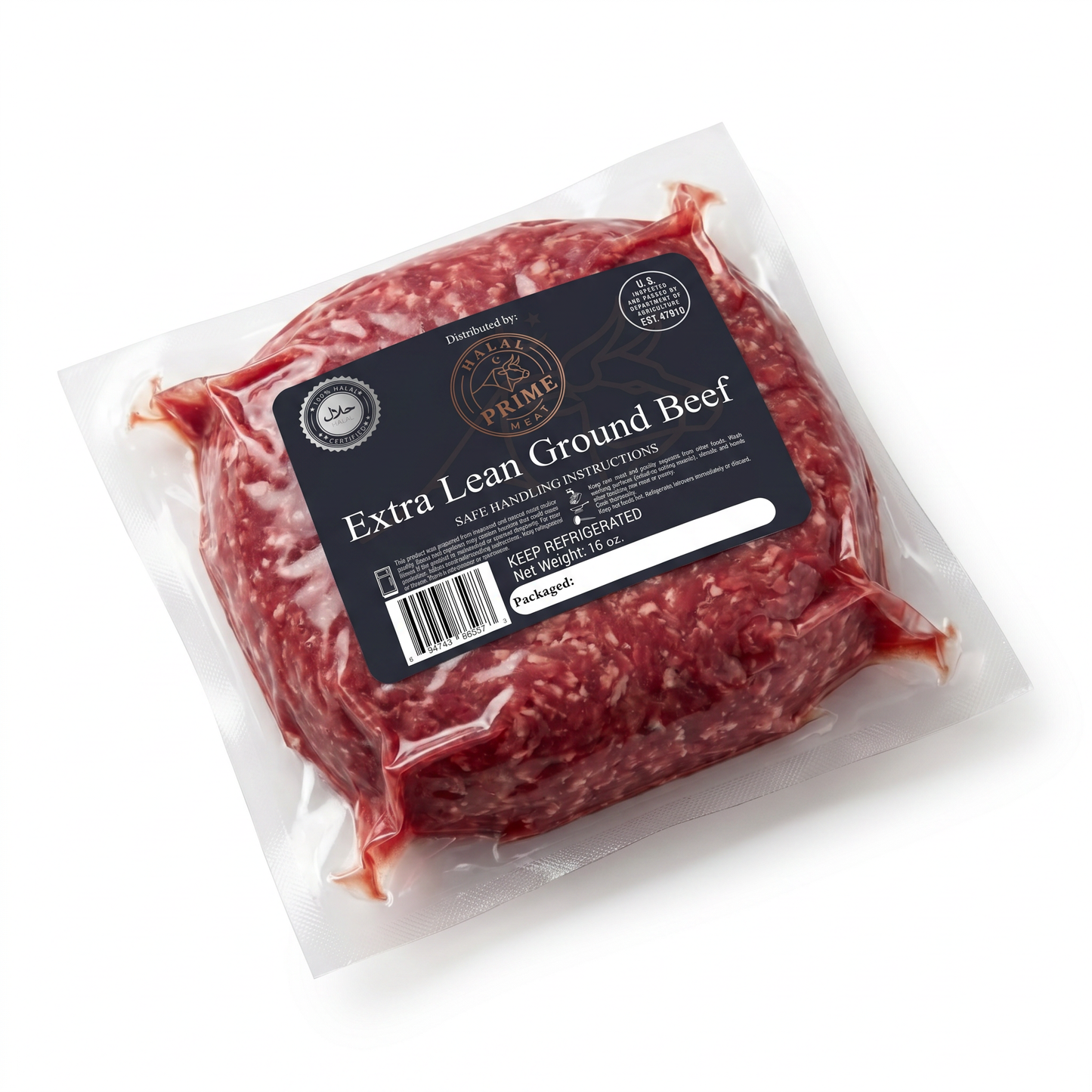Extra Lean Ground Beef 93/7 - Halal (Lean, 1 lb)