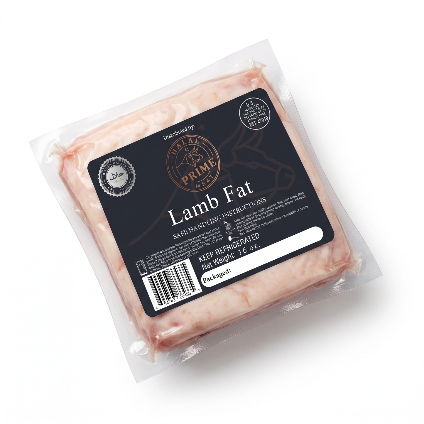 Lamb Loin Fat - Halal (1 lb)