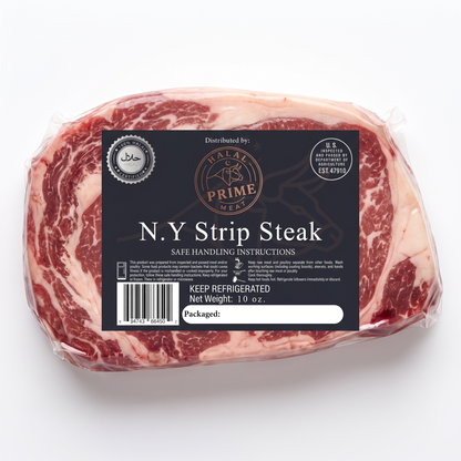 N.Y Strip Steak - Halal (1 Piece 1 Inch thick - 12-14 oz )