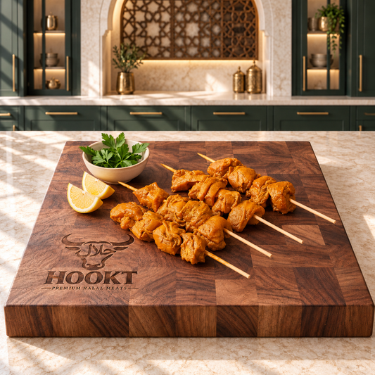 Shawarma Chicken Thigh Cubes | Marinated & Ready to Cook | (1 lb.)